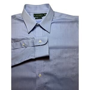 Lauren Ralph Lauren Dress Shirt Men’s Size 16.5 34/35 Blue Button-Down Non-Iron